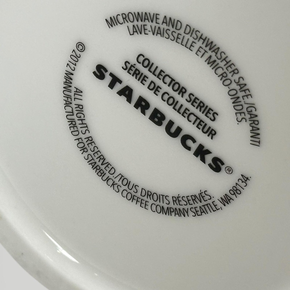 Starbucks New York City Collector Series Mug 2012 Skyline Taxi White Coffee Cup - Picture 7 of 7